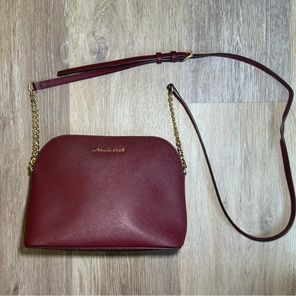 Michael Kors Red Jetset Travel Dome Crossbody bag